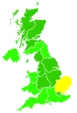 Click on a region for air pollution levels for 06/07/1995