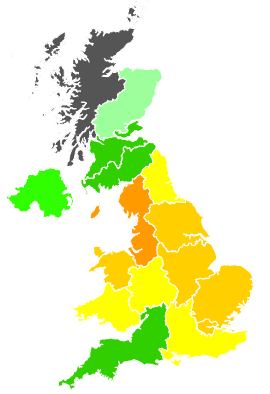 Click on a region for air pollution levels for 06/07/2001