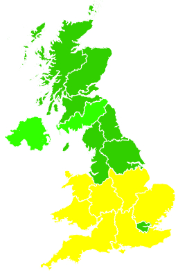 Click on a region for air pollution levels for 06/07/2004