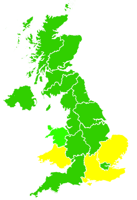 Click on a region for air pollution levels for 06/07/2011