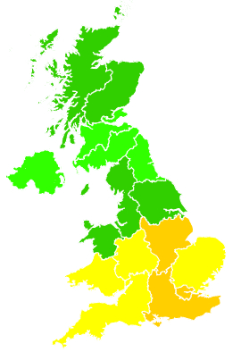 Click on a region for air pollution levels for 06/07/2017