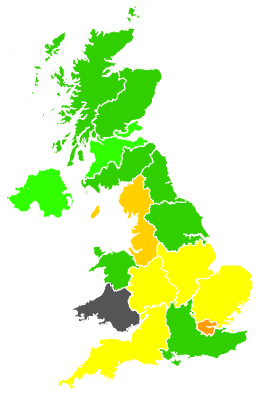 Click on a region for air pollution levels for 06/08/1988