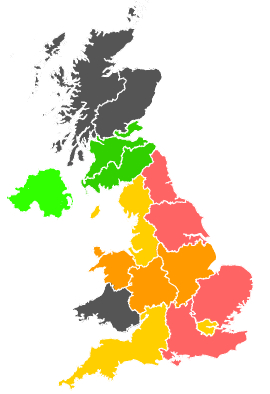 Click on a region for air pollution levels for 06/08/1989