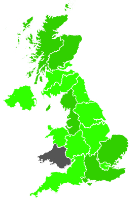 Click on a region for air pollution levels for 06/08/1991