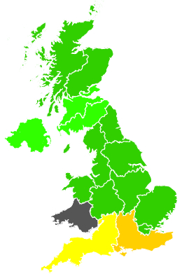 Click on a region for air pollution levels for 06/09/1989