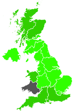 Click on a region for air pollution levels for 06/09/1990