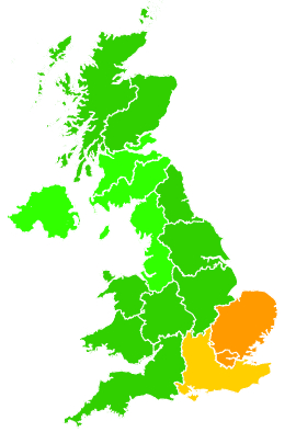 Click on a region for air pollution levels for 06/09/2014