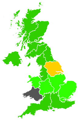 Click on a region for air pollution levels for 06/10/1991