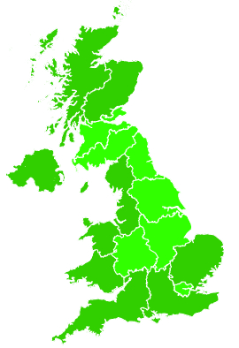 Click on a region for air pollution levels for 06/10/1995
