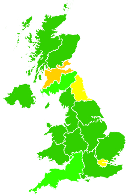 Click on a region for air pollution levels for 06/10/2005
