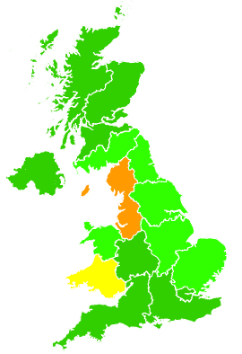 Click on a region for air pollution levels for 06/10/2015