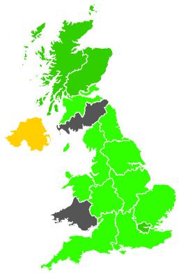 Click on a region for air pollution levels for 06/11/1989