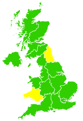 Click on a region for air pollution levels for 06/11/2005
