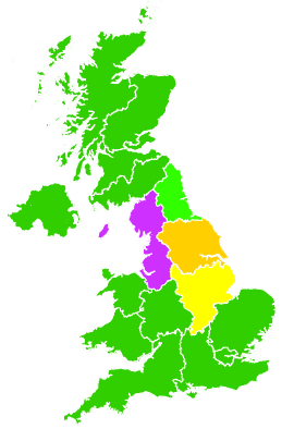 Click on a region for air pollution levels for 06/11/2017