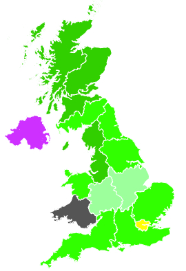 Click on a region for air pollution levels for 06/12/1989