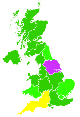 Click on a region for air pollution levels for 06/12/1993