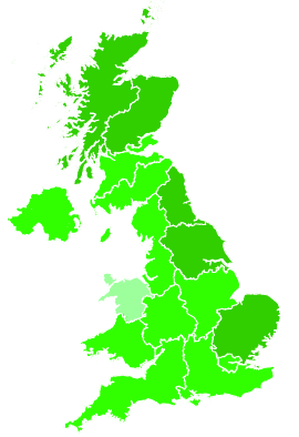 Click on a region for air pollution levels for 06/12/2022