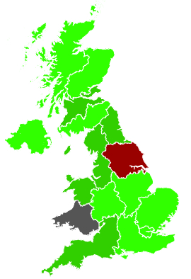 Click on a region for air pollution levels for 07/01/1992