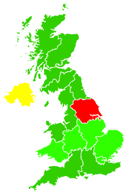 Click on a region for air pollution levels for 07/01/1993