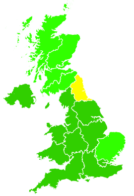 Click on a region for air pollution levels for 07/01/2001