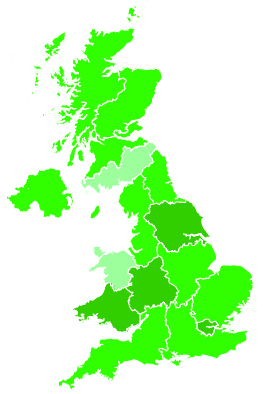 Click on a region for air pollution levels for 07/01/2006