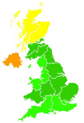 Click on a region for air pollution levels for 07/01/2018