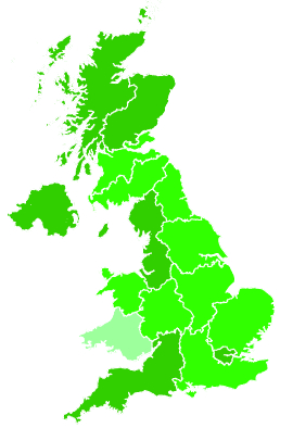 Click on a region for air pollution levels for 07/02/1993