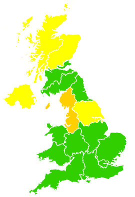Click on a region for air pollution levels for 07/02/2004