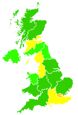 Click on a region for air pollution levels for 07/02/2012