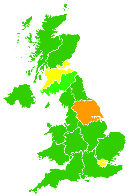 Click on a region for air pollution levels for 07/03/2006