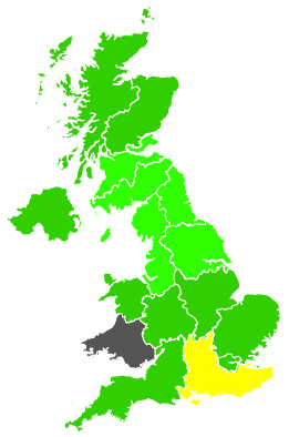Click on a region for air pollution levels for 07/04/1988