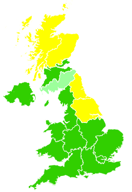 Click on a region for air pollution levels for 07/04/2008