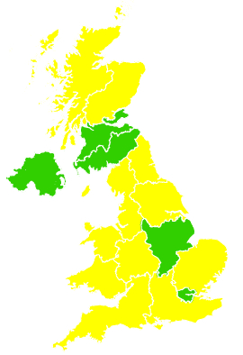 Click on a region for air pollution levels for 07/04/2011