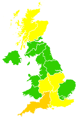 Click on a region for air pollution levels for 07/04/2026