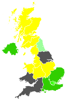 Click on a region for air pollution levels for 07/05/1987