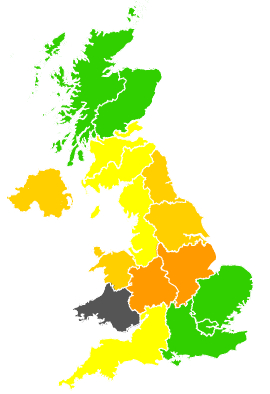 Click on a region for air pollution levels for 07/05/1989