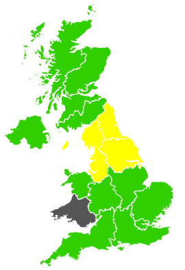 Click on a region for air pollution levels for 07/05/1991