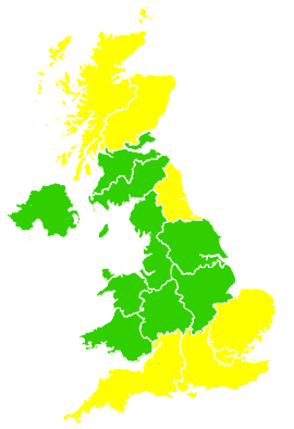 Click on a region for air pollution levels for 07/05/2003