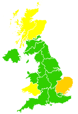 Click on a region for air pollution levels for 07/05/2005