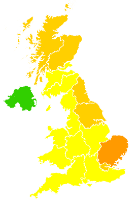 Click on a region for air pollution levels for 07/05/2011