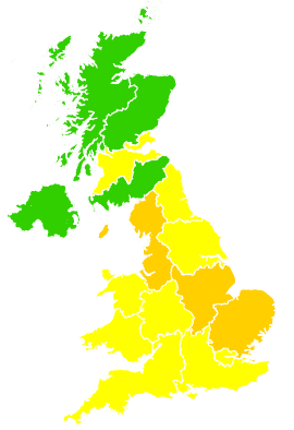 Click on a region for air pollution levels for 07/05/2016