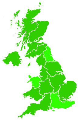 Click on a region for air pollution levels for 07/05/2023