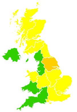Click on a region for air pollution levels for 07/06/2008