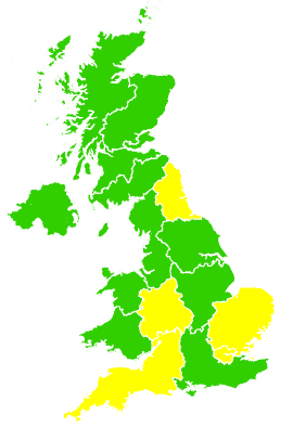 Click on a region for air pollution levels for 07/06/2011