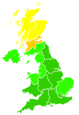 Click on a region for air pollution levels for 07/06/2012