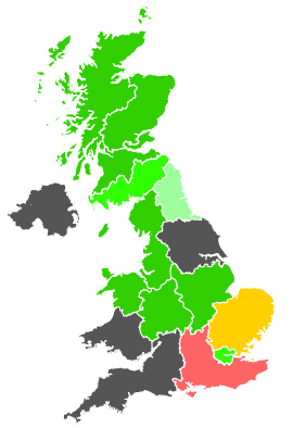 Click on a region for air pollution levels for 07/07/1987