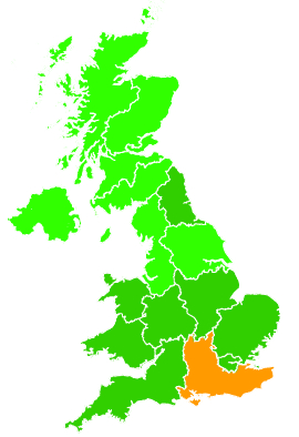 Click on a region for air pollution levels for 07/07/1997