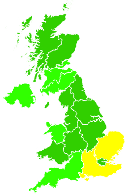Click on a region for air pollution levels for 07/07/1999