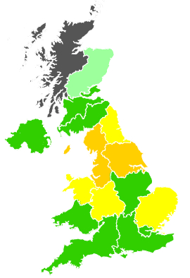 Click on a region for air pollution levels for 07/07/2001