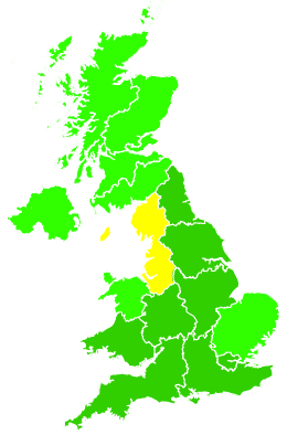 Click on a region for air pollution levels for 07/07/2002